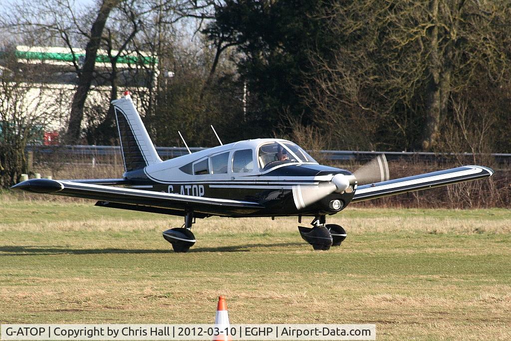 G-ATOP, 1966 Piper PA-28-140 Cherokee C/N 28-21682, at Popham Airfield, Hampshire