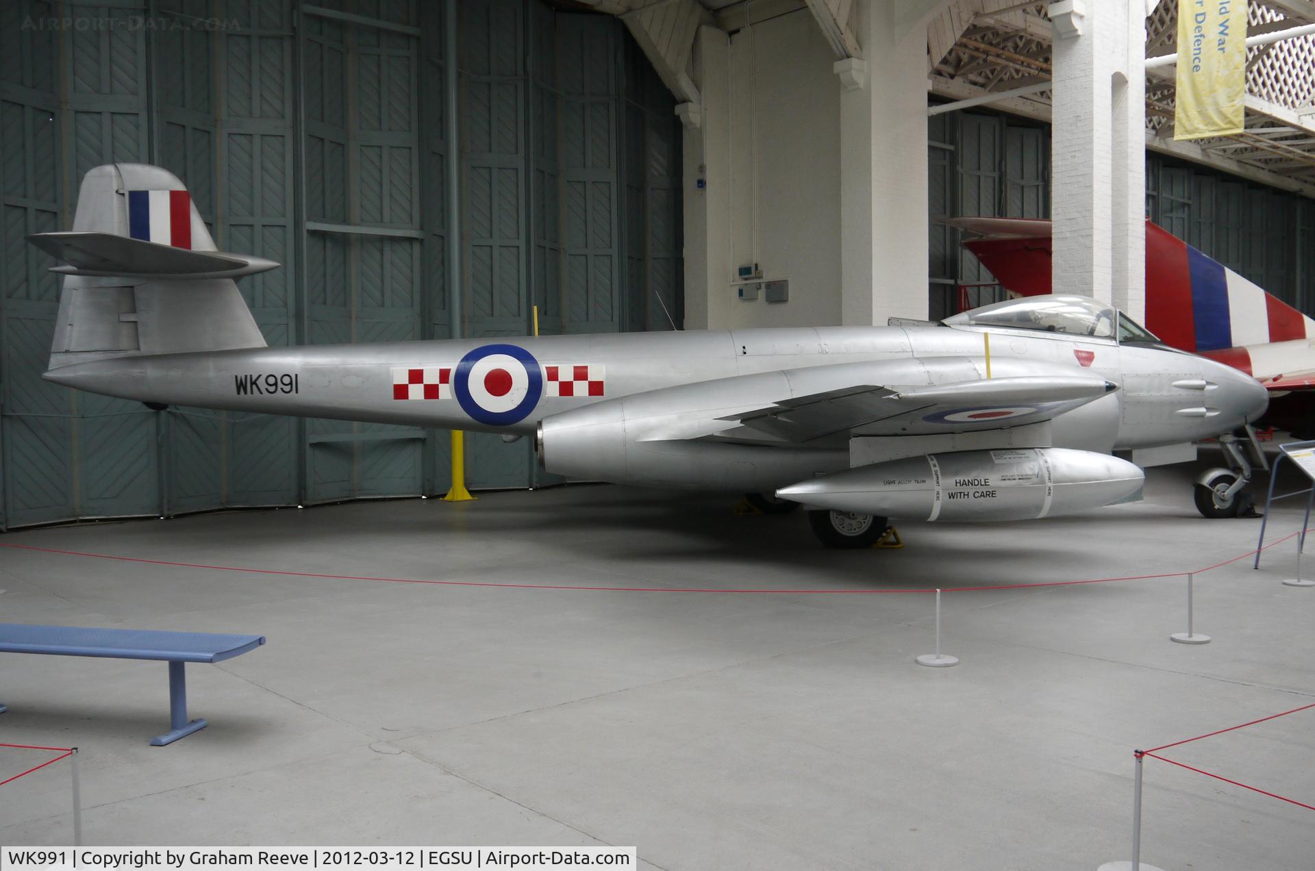 WK991, Gloster Meteor F.8 C/N Not found Wk991, On display.