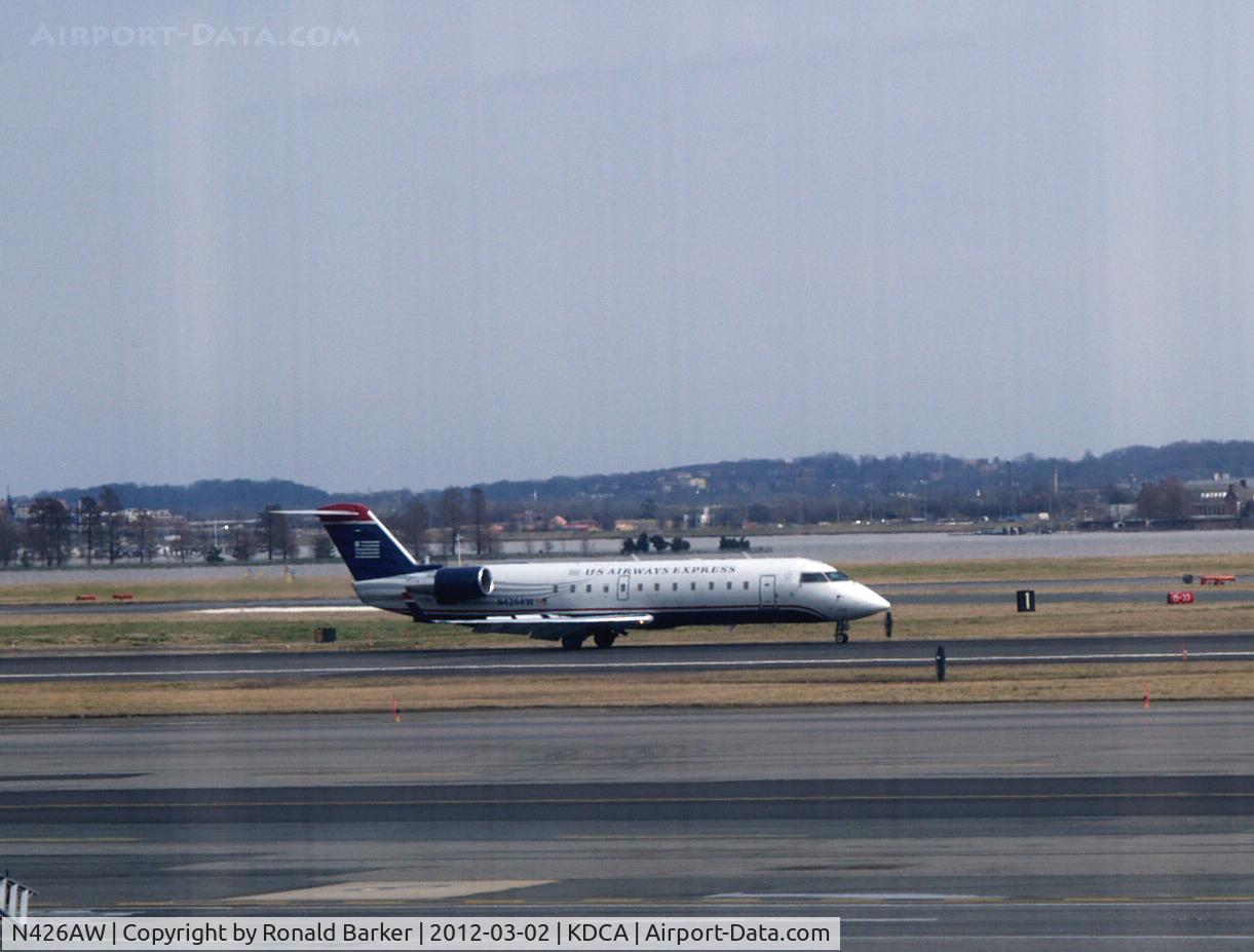 N426AW, 2002 Bombardier CRJ-200LR (CL-600-2B19) C/N 7669, Landing DCA