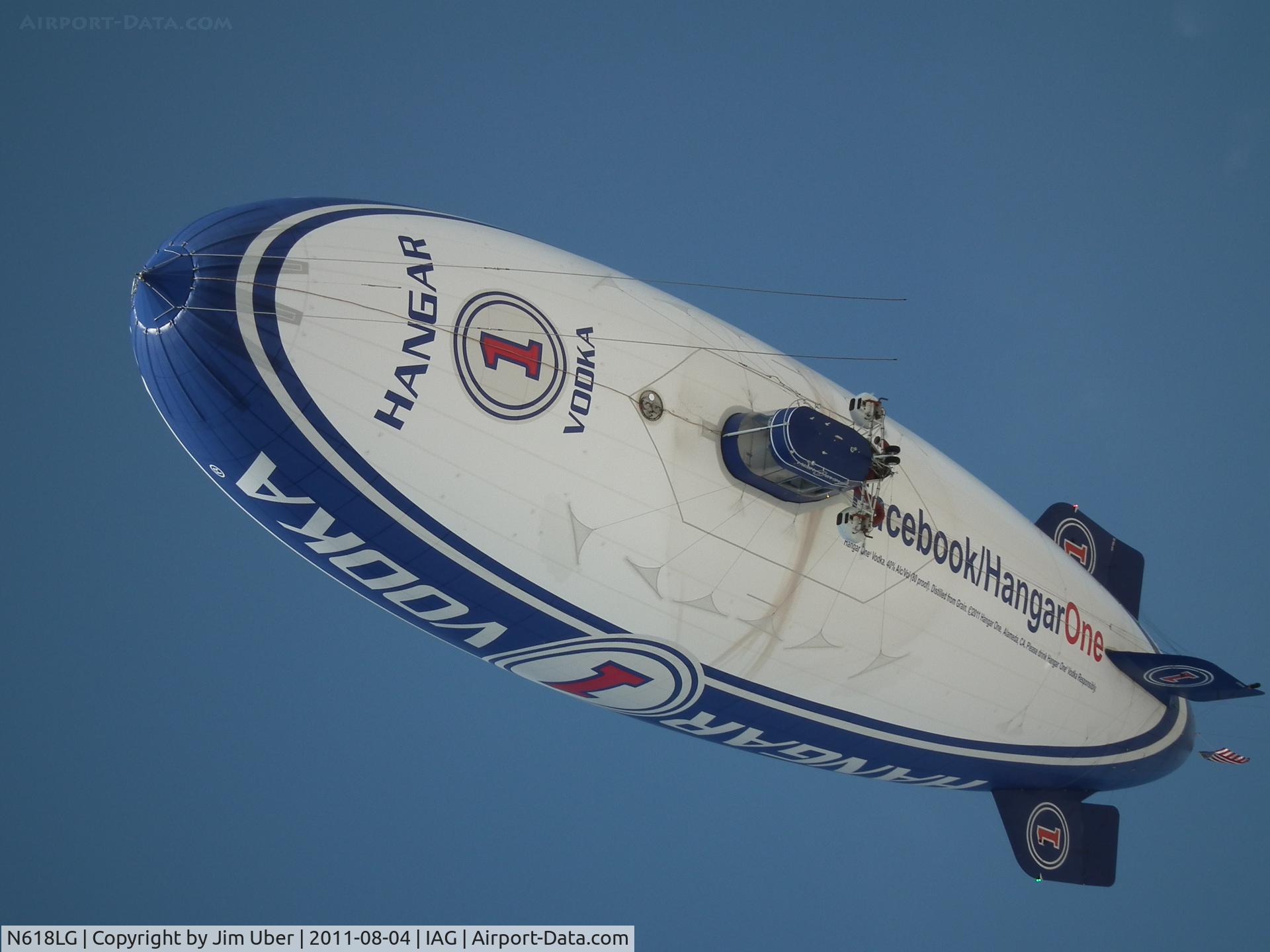N618LG, 2000 American Blimp Corp A-60+ C/N 018, Over IAG; They were doing promotional flights at Niagara falls for about a week