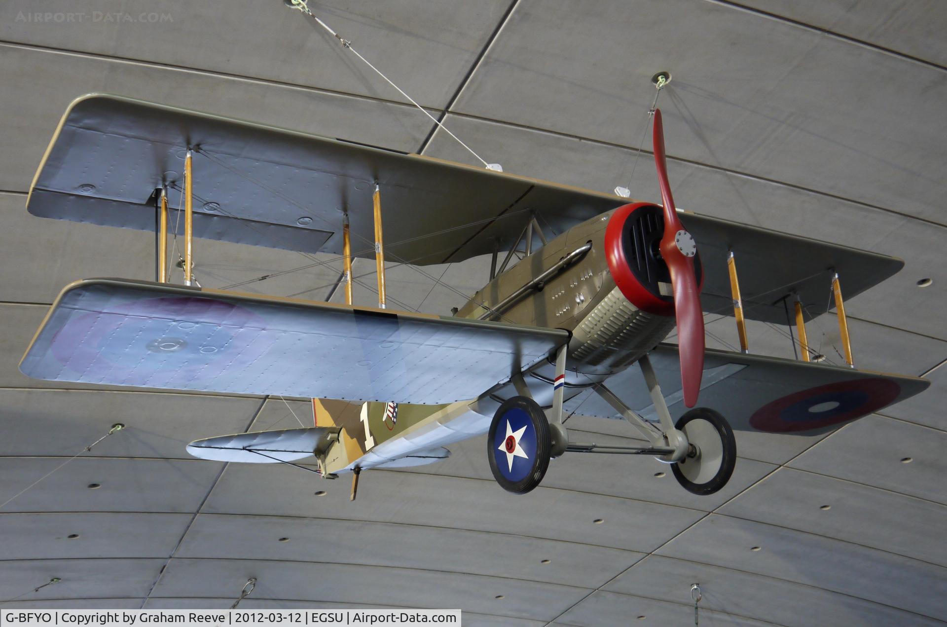 G-BFYO, 1978 SPAD S-XIII Replica C/N 0035, On display.