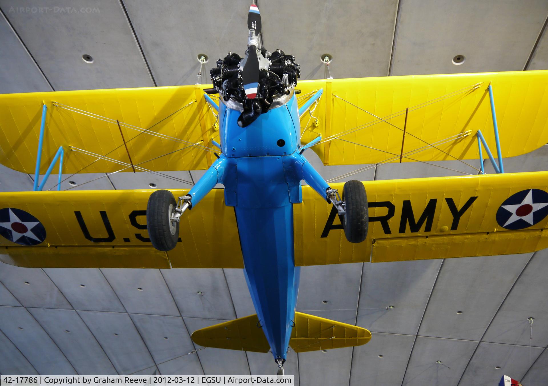 42-17786, 1941 Boeing PT-17 Kaydet (A75N1) C/N 75-1728, On display.