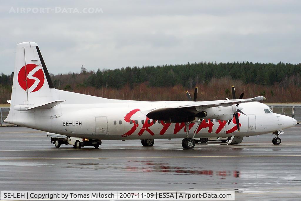 SE-LEH, 1987 Fokker 50 C/N 20108, Skyways