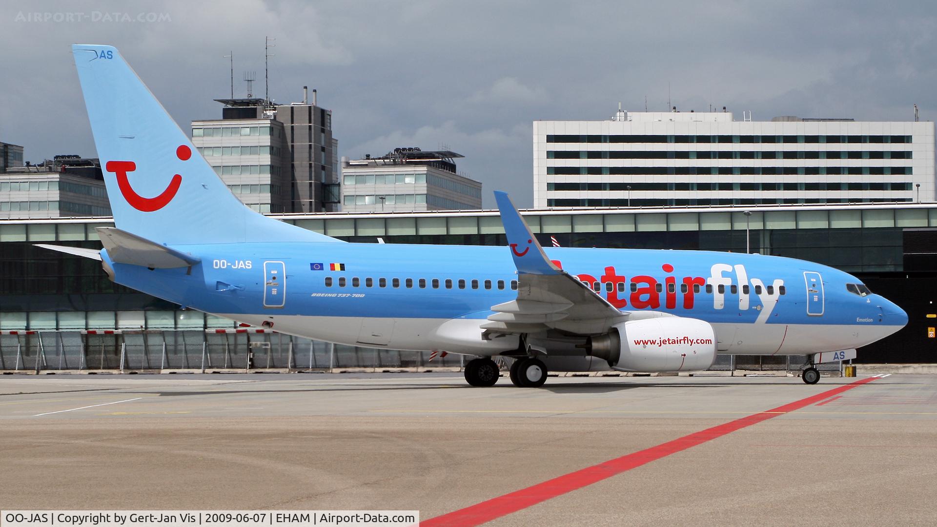 OO-JAS, 2008 Boeing 737-7K5 C/N 35144, Arriving for a charterflight