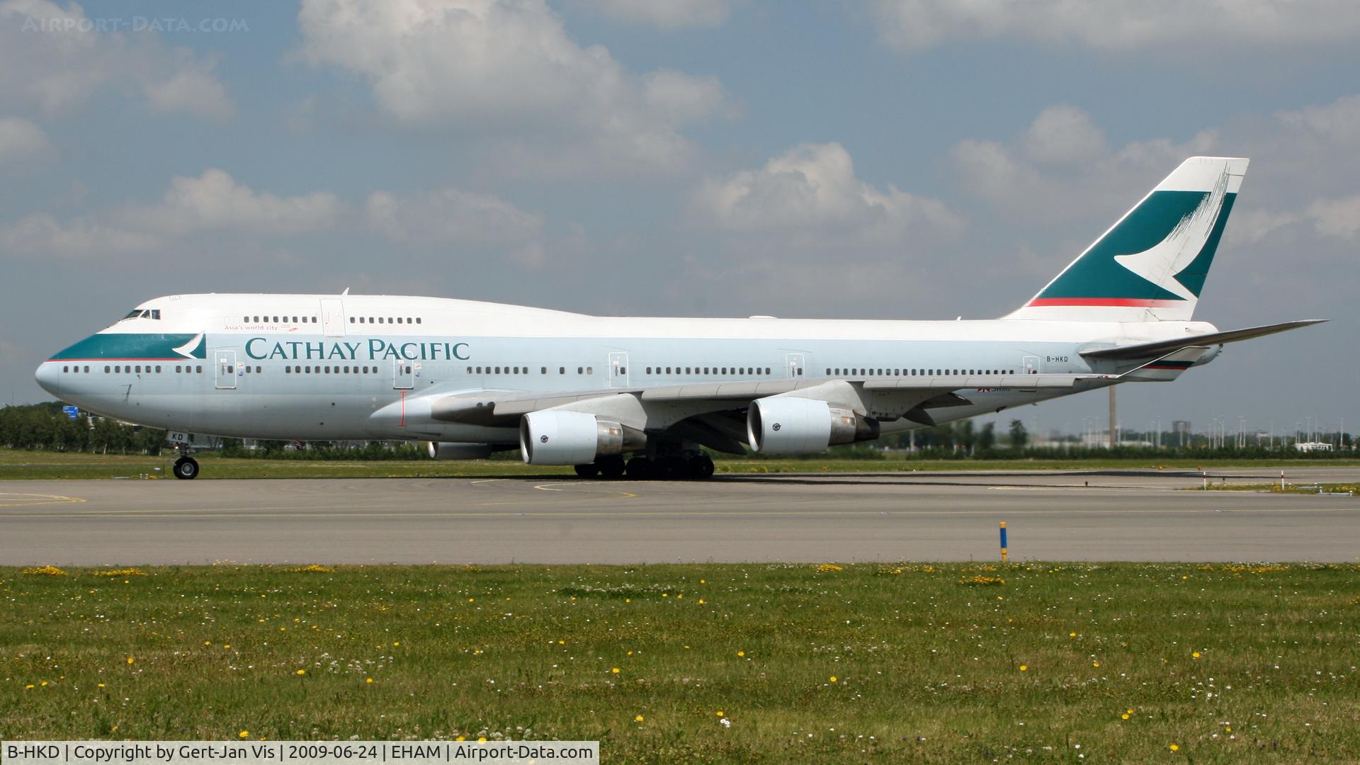 B-HKD, 1992 Boeing 747-412 C/N 26548, Taxiing out for it's trip to HKG