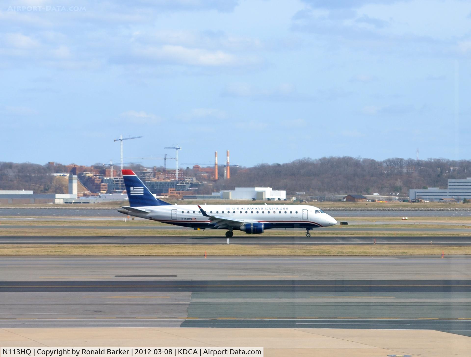 N113HQ, 2007 Embraer 175LR (ERJ-170-200LR) C/N 17000177, Landing DCA