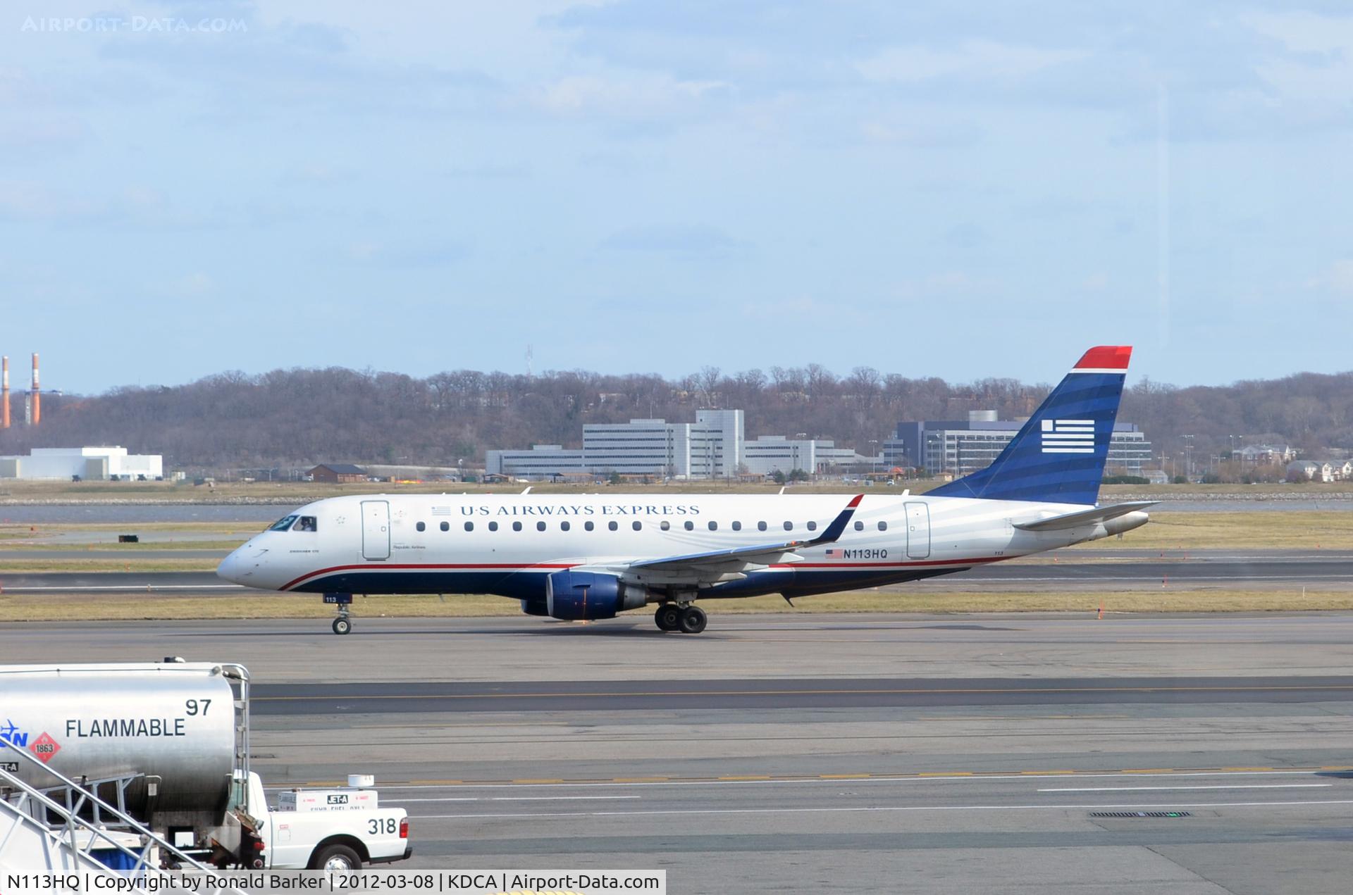N113HQ, 2007 Embraer 175LR (ERJ-170-200LR) C/N 17000177, Taxi DCA