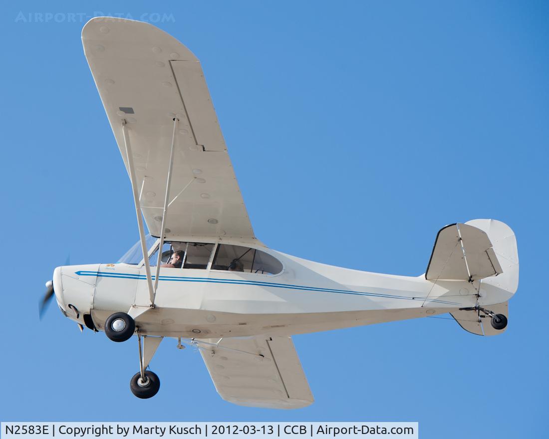 N2583E, 1946 Aeronca 7AC Champion C/N 7AC6166, Departing Runway 24.