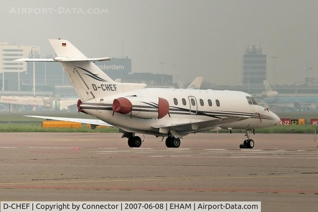 D-CHEF, 2000 Raytheon Hawker 800XP C/N 258514, Waiting at Amsterdam.