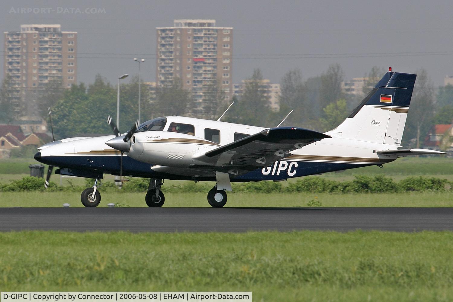 D-GIPC, Piper PA-34-220T IV C/N 3448057, Arriving at Amsterdam. Ex N92485
