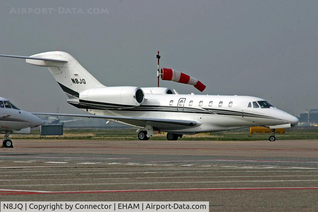 N8JQ, 1997 Cessna 750 Citation X C/N 750-0020, Arriving at Amsterdam.
