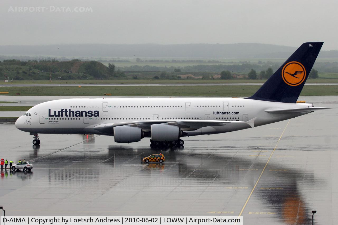 D-AIMA, 2010 Airbus A380-841 C/N 038, DLH Trainingsflight to VIE