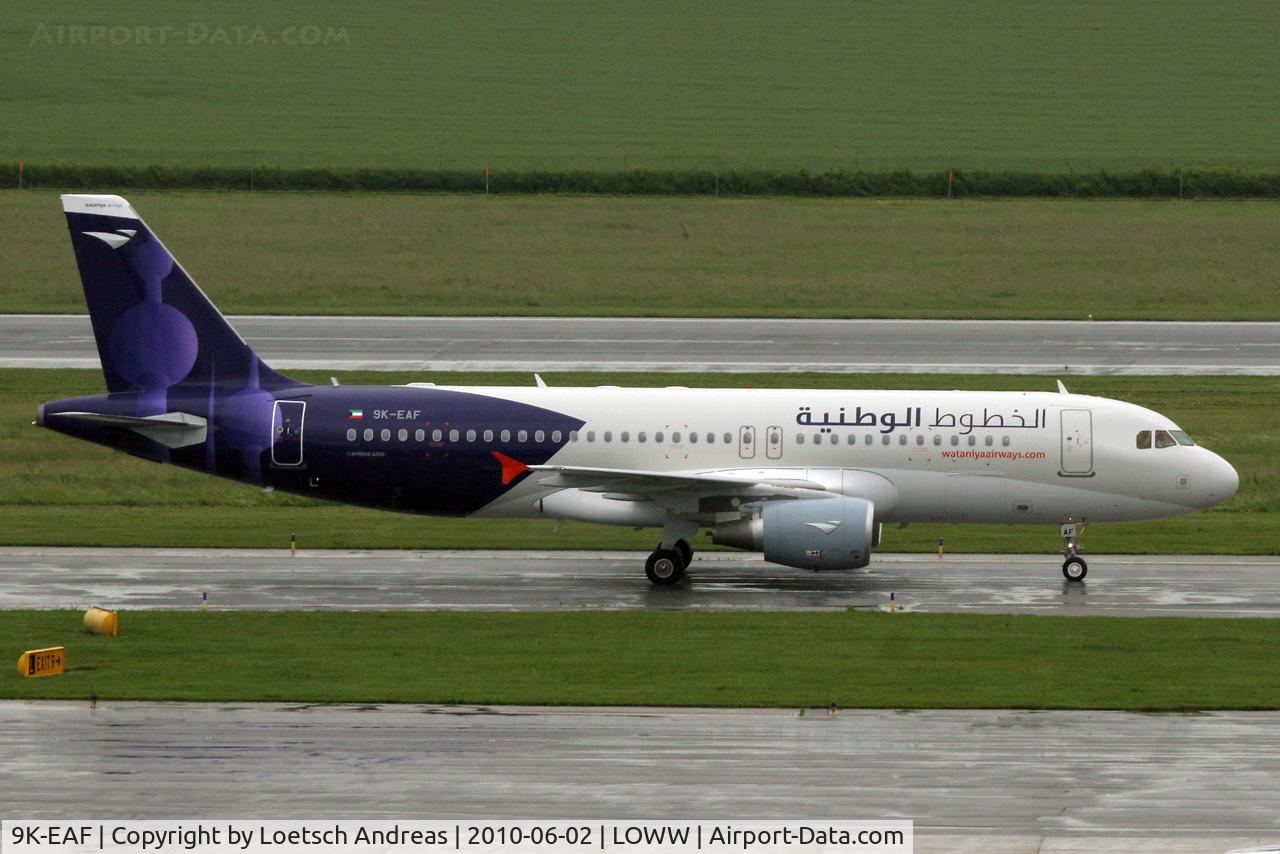 9K-EAF, 2010 Airbus A320-214 C/N 4304, first visit of Wataniyaairways at VIE