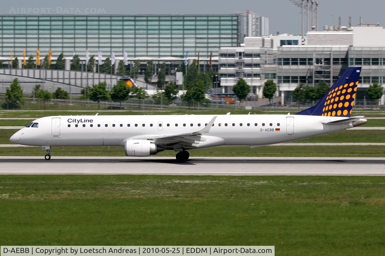 D-AEBB, 2009 Embraer 195LR (ERJ-190-200LR) C/N 19000316, DLH Cityline Augsburg Airways