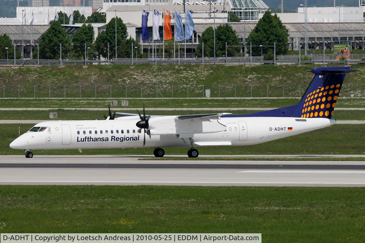 D-ADHT, 2009 De Havilland Canada DHC-8-400Q Dash 8 C/N 4281, DLH Regional / Augsburg Airways