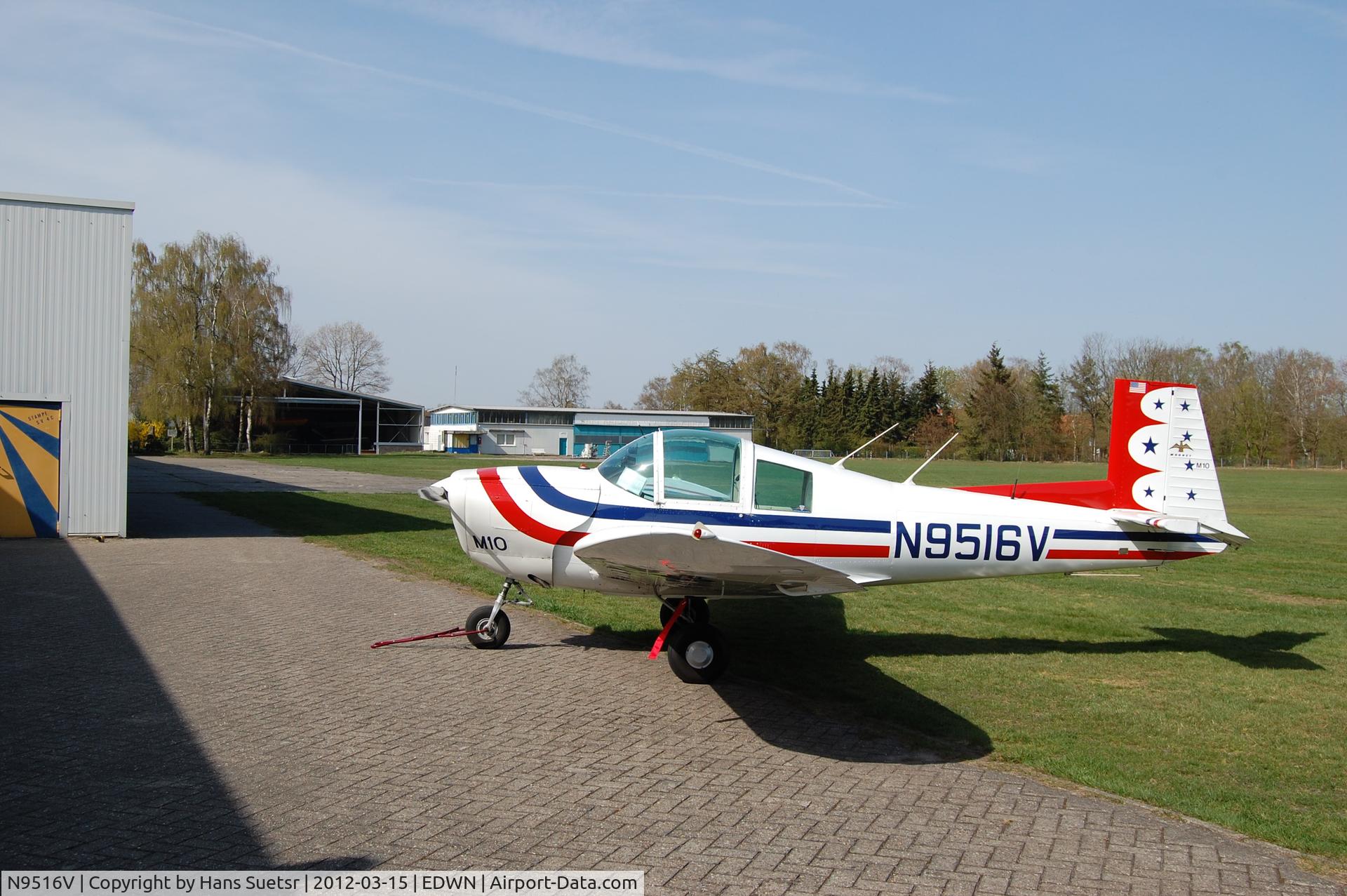 N9516V, 1969 Mooney M10 Cadet C/N 700006, This mooney is placed at EDWN  Nordhorn in Germany
Owner is a dutchman Hans Sueters