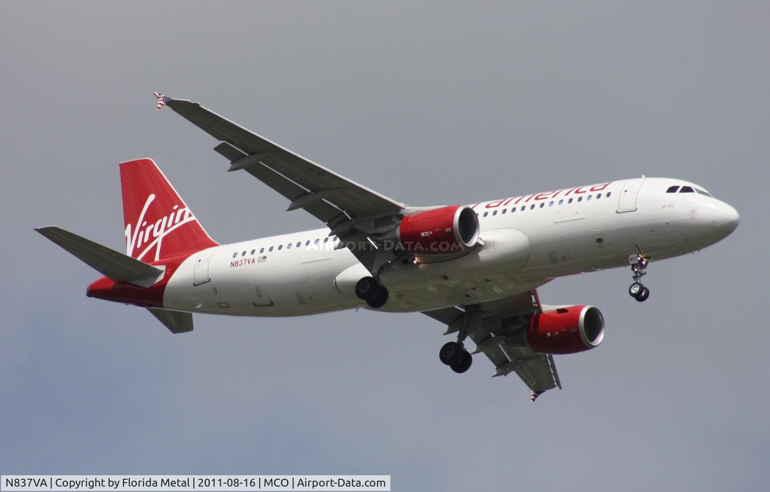 N837VA, 2010 Airbus A320-214 C/N 4558, Virgin American A320