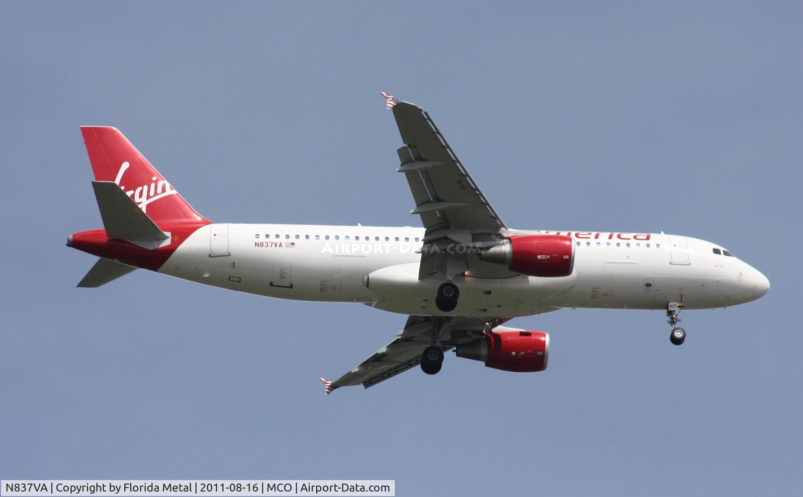 N837VA, 2010 Airbus A320-214 C/N 4558, Virgin American A320