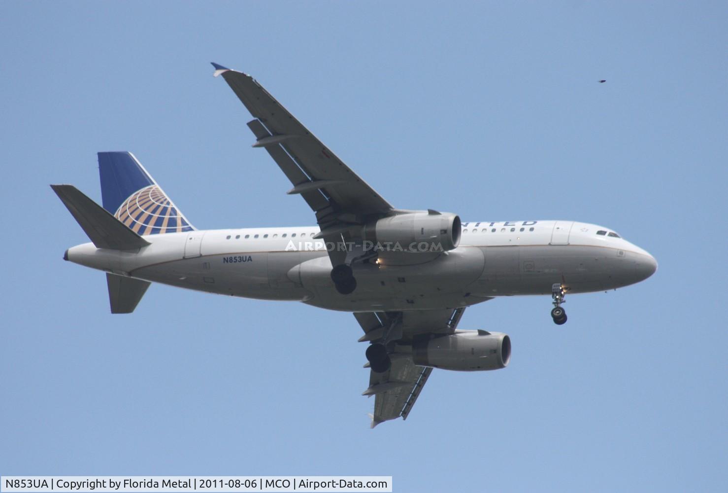 N853UA, 2002 Airbus A319-131 C/N 1688, United A319