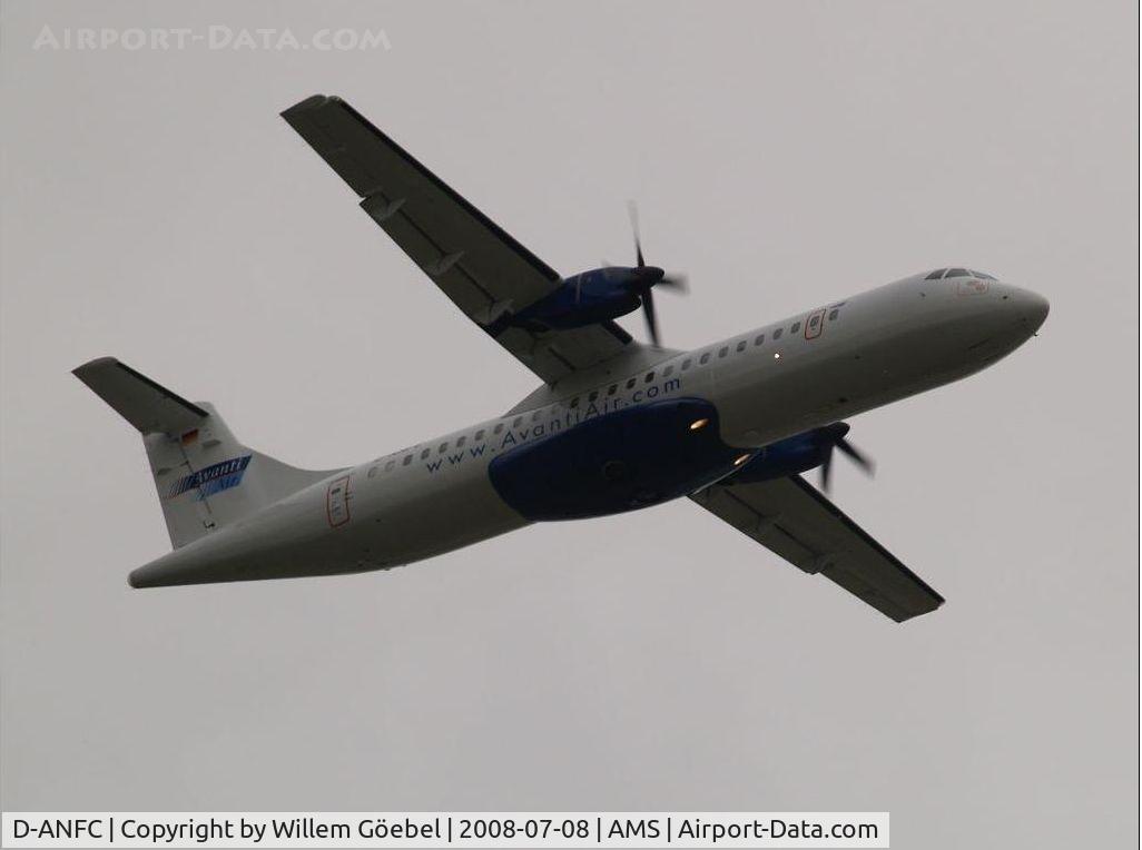 D-ANFC, 1991 ATR 72-202 C/N 237, Take off from Schiphol Airport