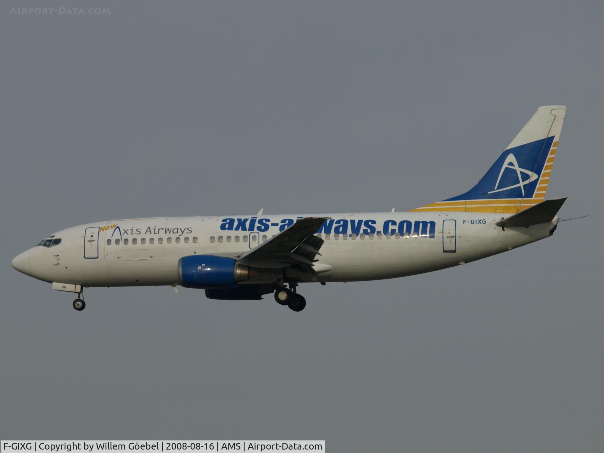 F-GIXG, 1989 Boeing 737-382 C/N 24364, Landing on runway C18 of Amsterdam Airport