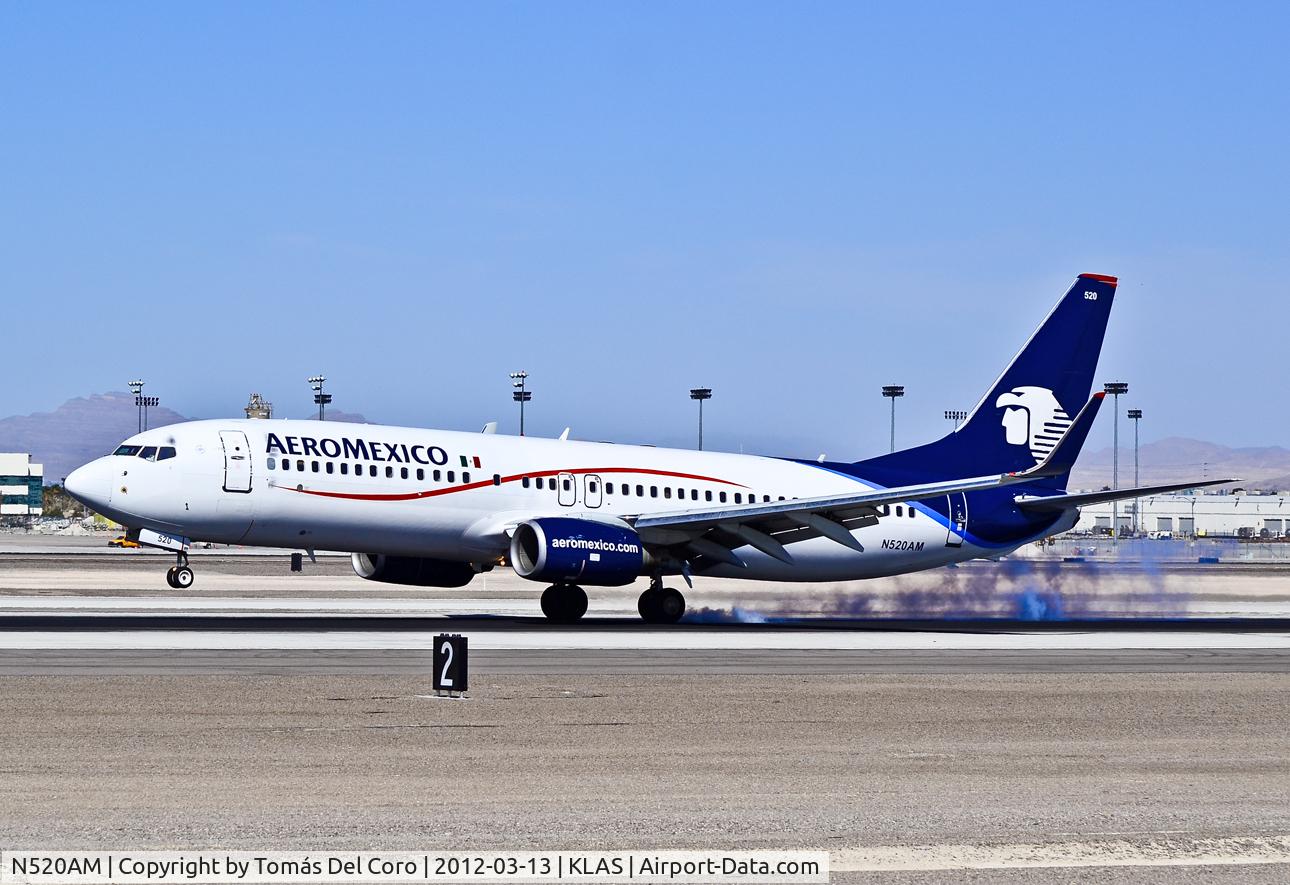 N520AM, 2000 Boeing 737-81Q C/N 29052, N520AM (cn 29052/557) AeroMexico Boeing 737-81Q

- Las Vegas - McCarran International (LAS / KLAS)
USA - Nevada, March 13, 2012
Photo: Tomás Del Coro