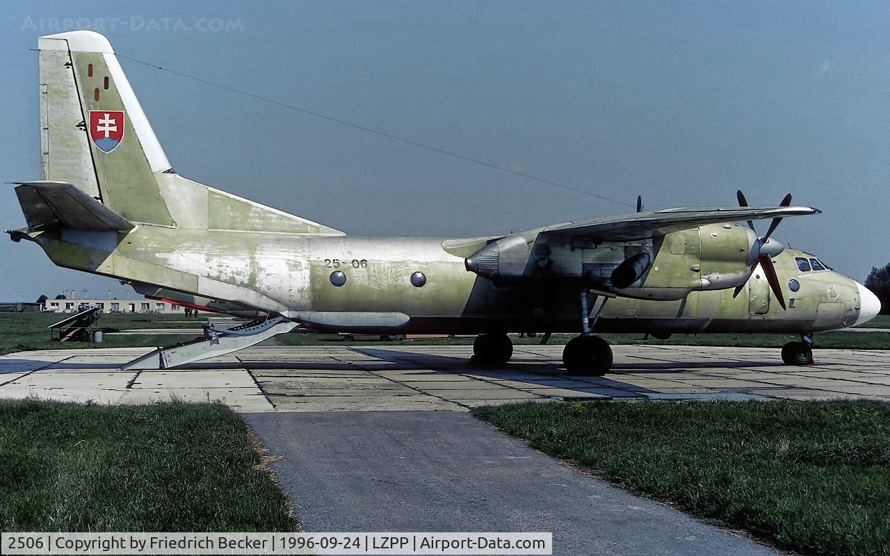 2506, Antonov An-26 C/N 12506, flightline at Piestany