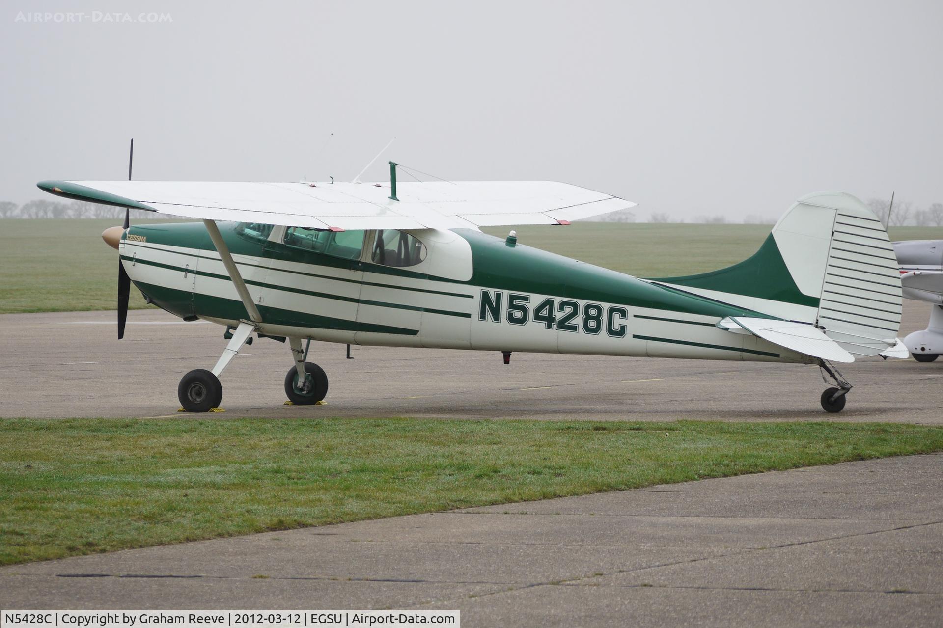 N5428C, 1950 Cessna 170 C/N 19462, Parked at Duxford.