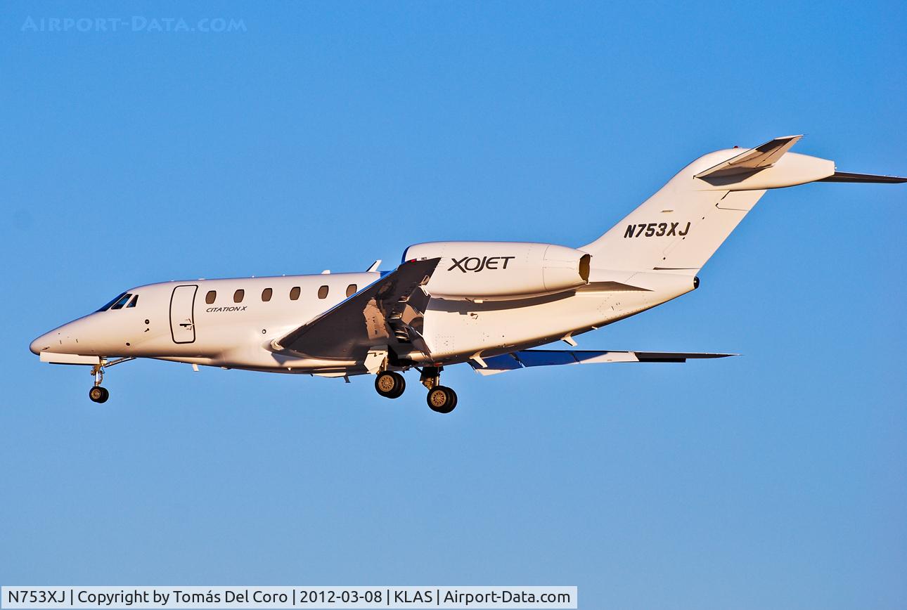 N753XJ, 1998 Cessna 750 Citation X Citation X C/N 750-0053, N753XJ Cessna Citation X (cn 750-0053)

- Las Vegas - McCarran International (LAS / KLAS)
USA - Nevada, March 8, 2012
Photo: Tomás Del Coro