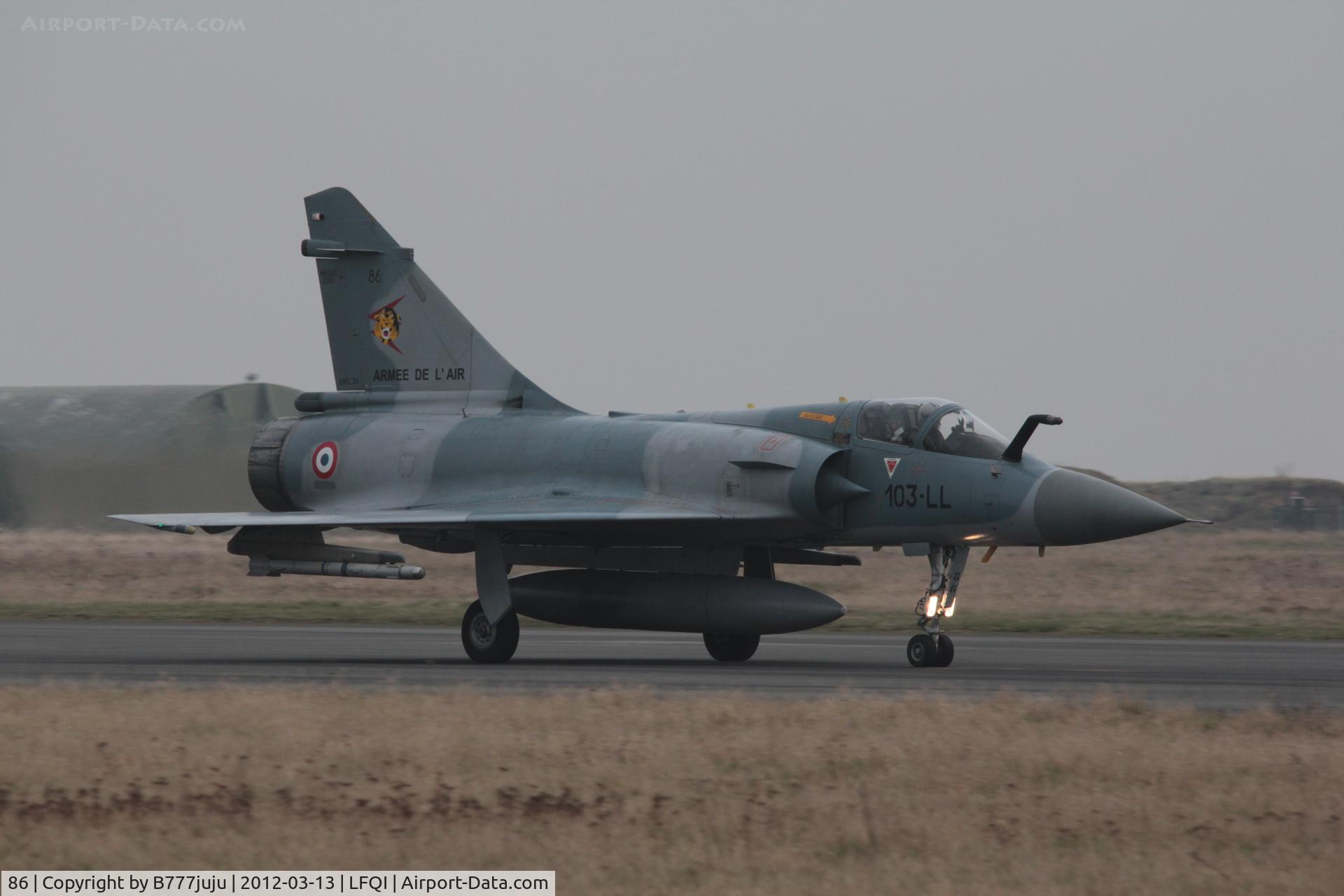 86, Dassault Mirage 2000C C/N 334, on landing at Cambrai