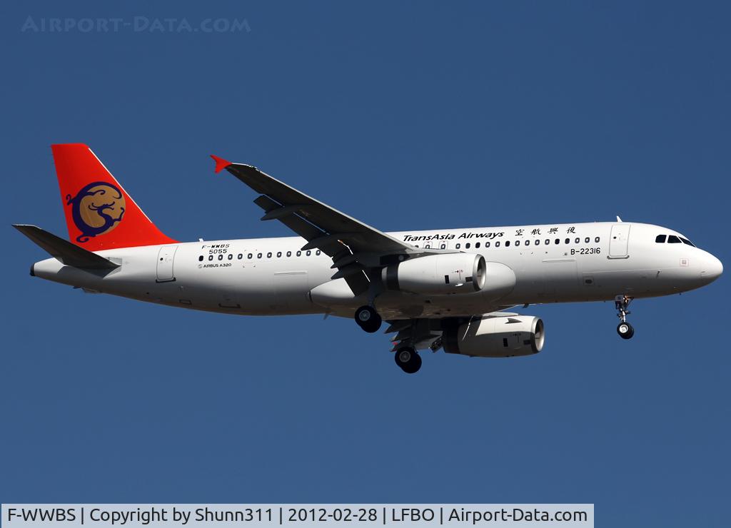 F-WWBS, 2012 Airbus A320-232 C/N 5055, C/n 5055 - To be B-22316