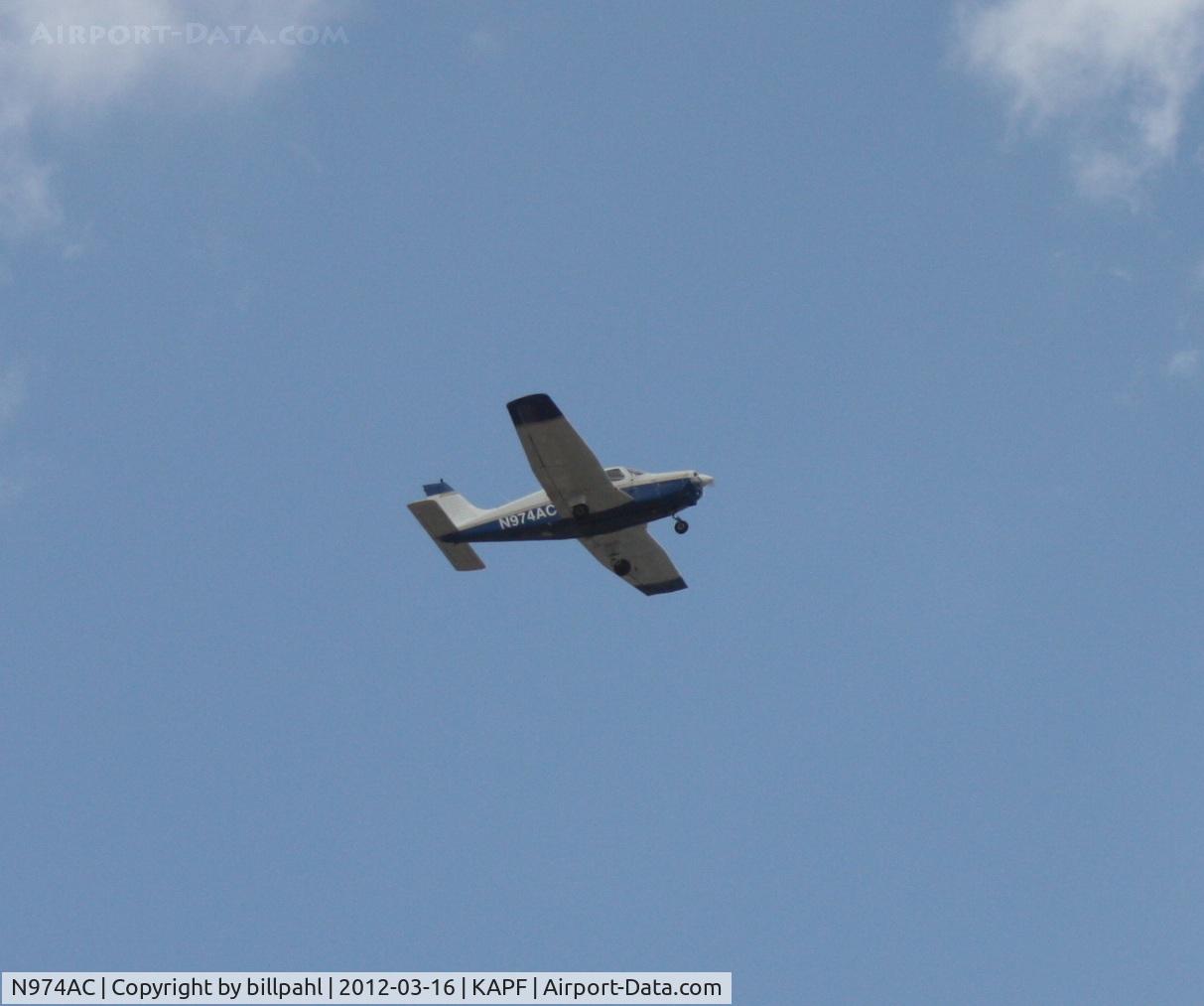 N974AC, 1978 Piper PA-28-161 C/N 28-7916126, Shortly after takeoff from Naples Municipal