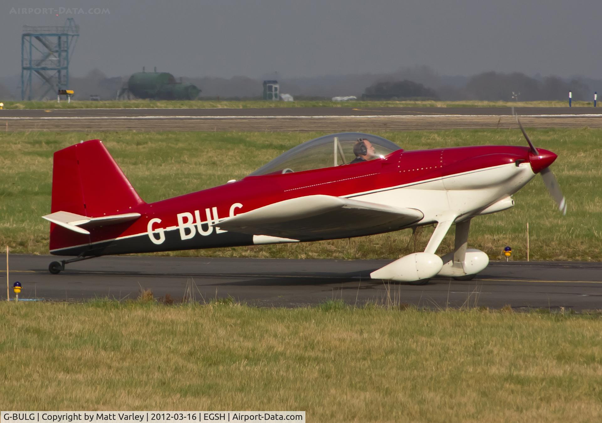 G-BULG, 1989 Vans RV-4 C/N JRV4-1, Taxiing to Skydrift via E3