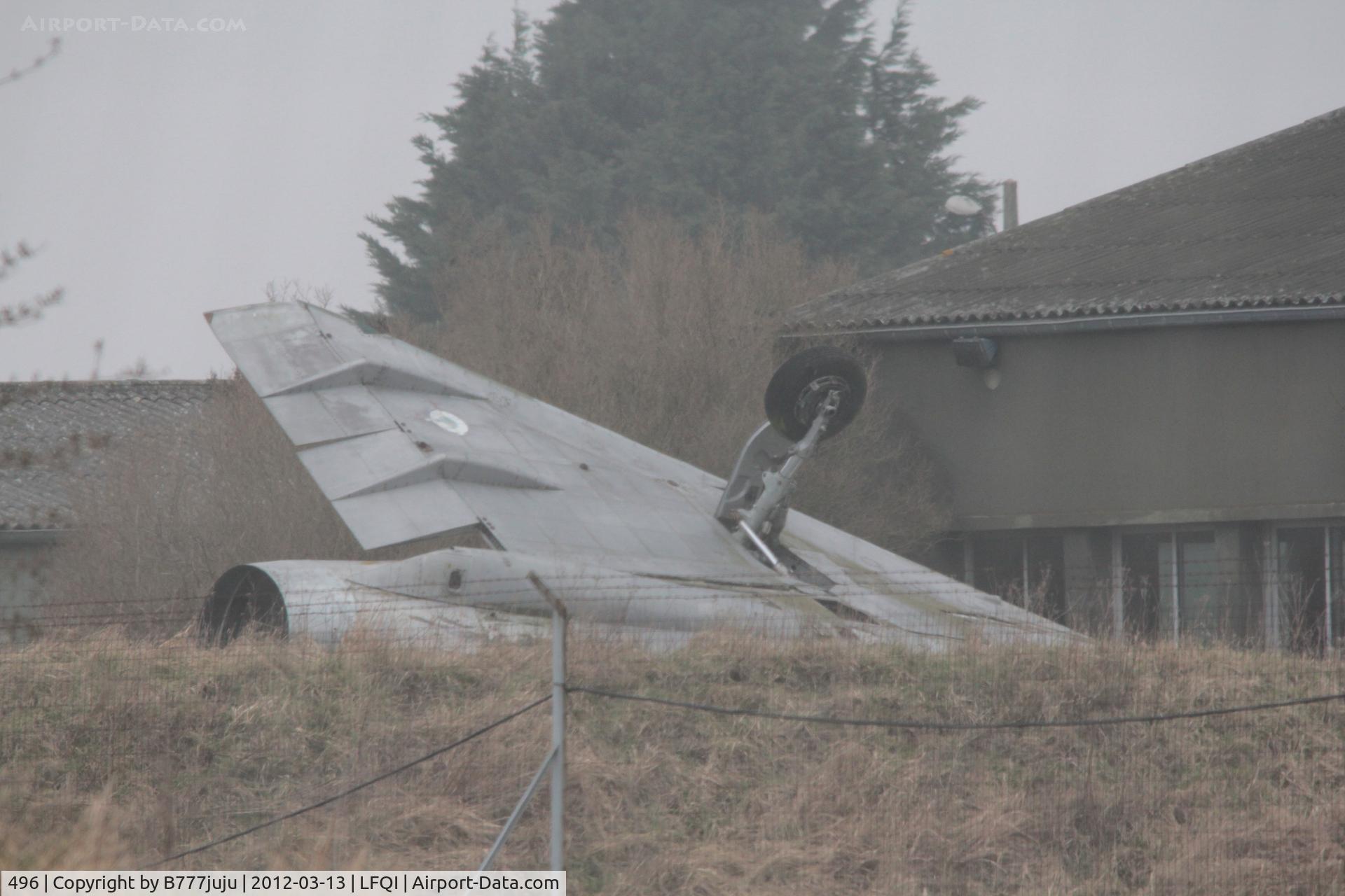 496, Dassault Mirage IIIE C/N 496, use for rescue training at Cambrai