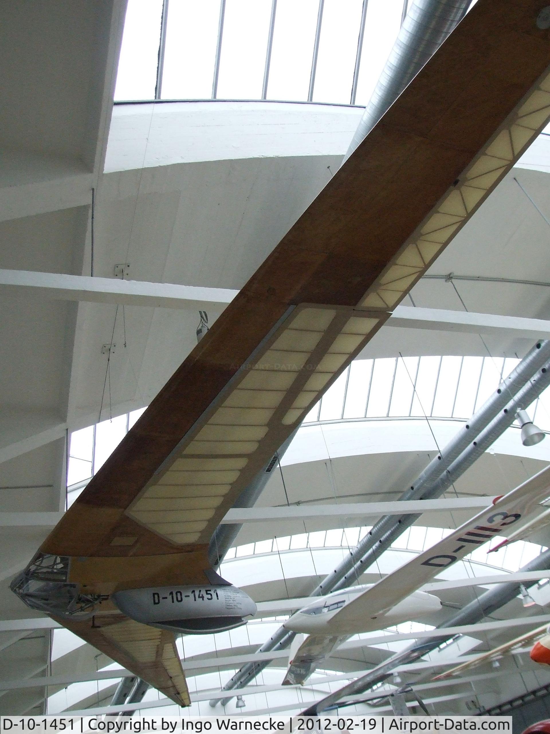 D-10-1451, 1943 Horten IV C/N 26, Horten IV at the Deutsches Museum Flugwerft Schleißheim, Oberschleißheim