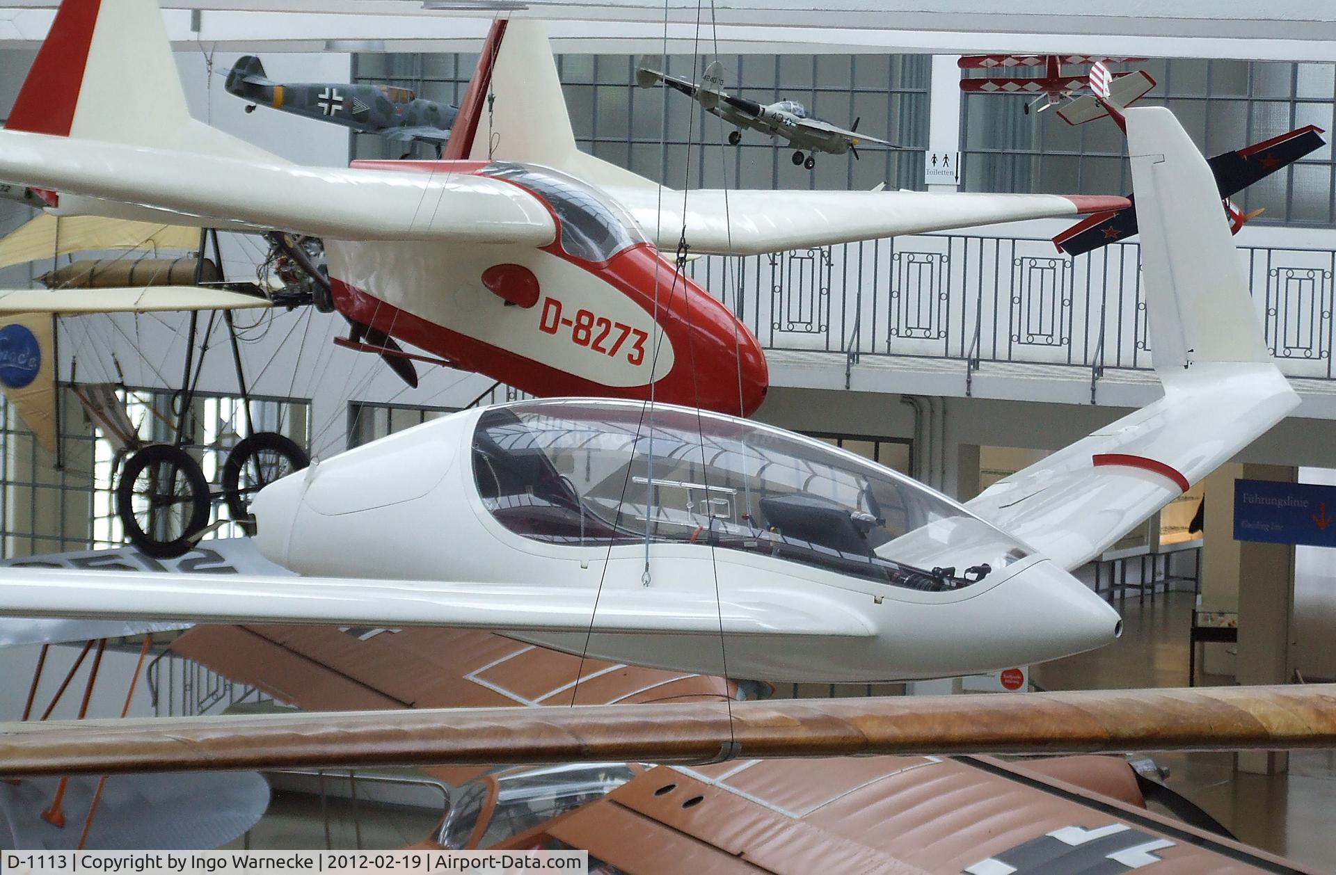 D-1113, 1988 Akaflieg Braunschweig SB-13 Arcus C/N 1, Akaflieg Braunschweig SB 13 at the Deutsches Museum Flugwerft Schleißheim, Oberschleißheim