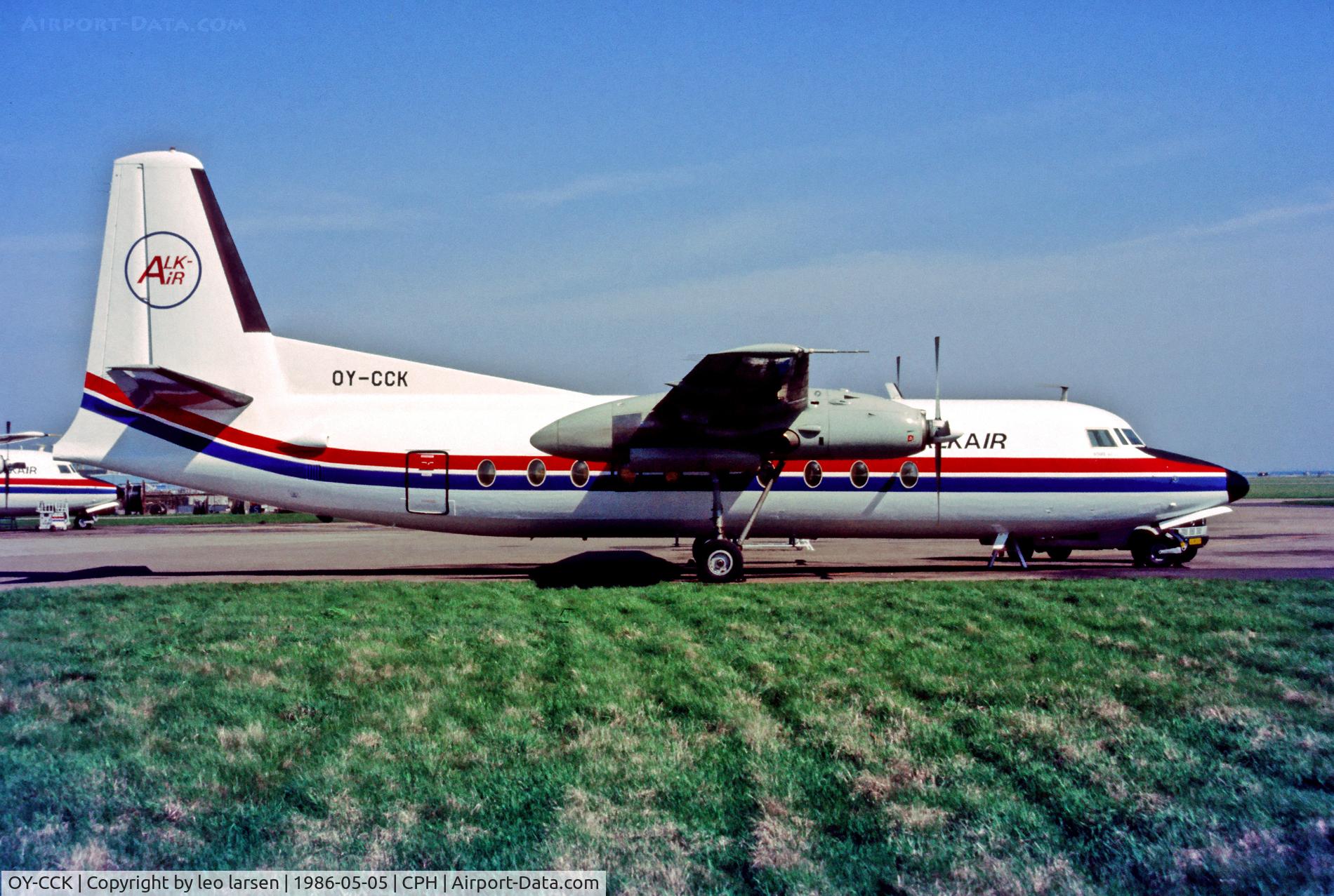 OY-CCK, 1967 Fokker F.27-600 Friendship C/N 10318, Copenhagen Kastrup 5.5.86