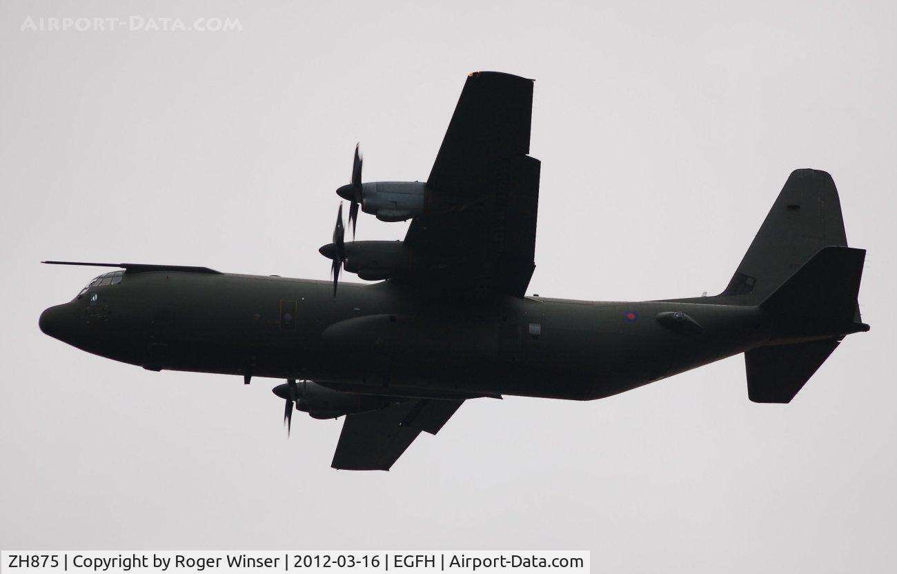 ZH875, 1998 Lockheed Martin C-130J-30 Super Hercules C4 C/N 382-5459, Pass by RAF Brize Norton Transport Wing Hercules C.4 coded 875 now in a dark green colour scheme.