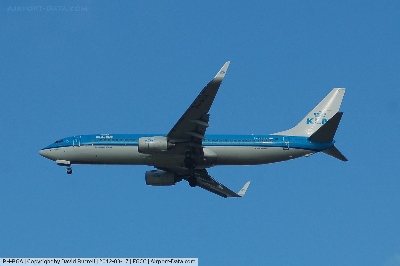 PH-BGA, 2008 Boeing 737-8K2 C/N 37593, KLM Boeing 737-8K2 on approach to Manchester Airport.