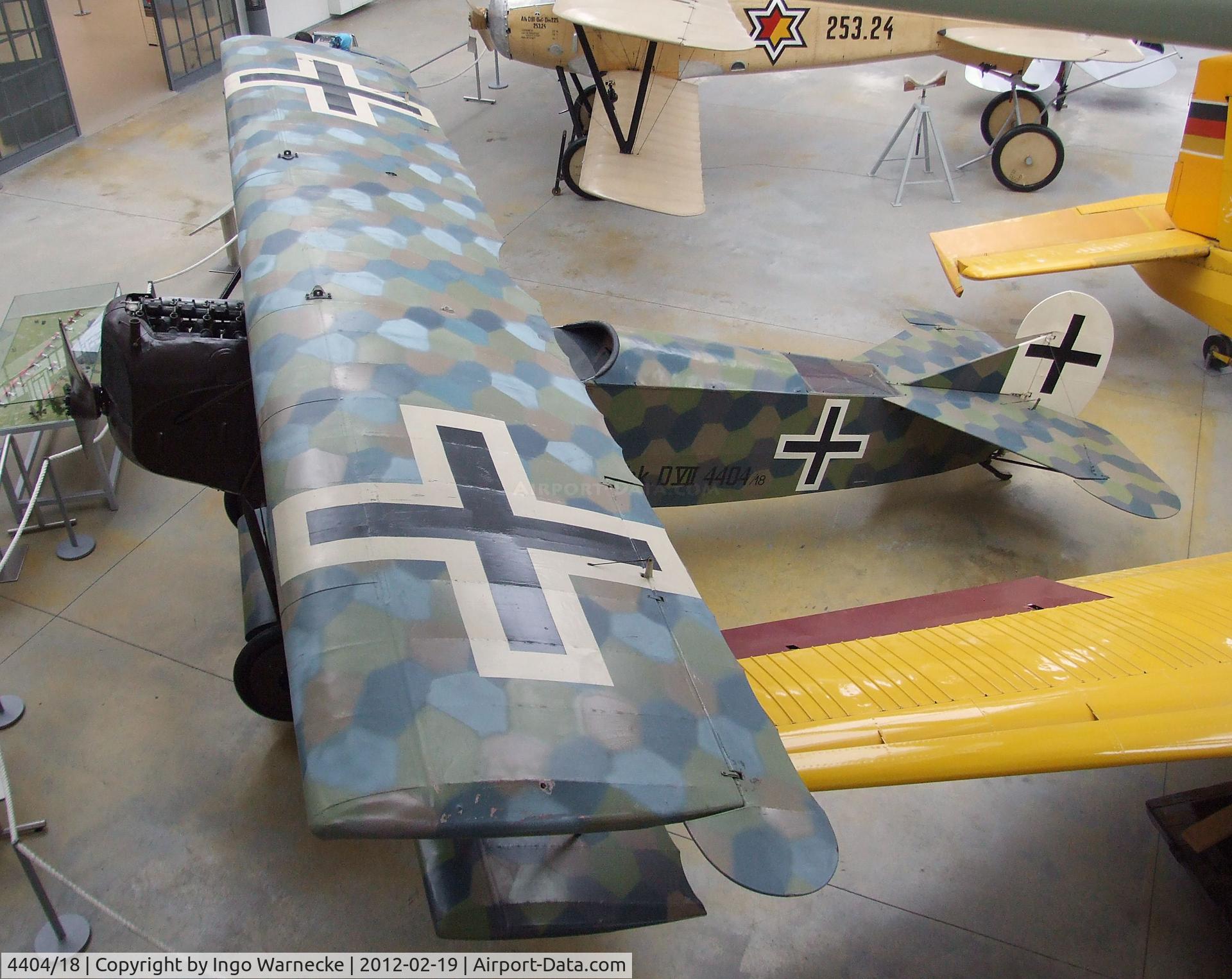 4404/18, Fokker D-VII C/N Not found 4404/18, Fokker D VII at the Deutsches Museum Flugwerft Schleißheim, Oberschleißheim