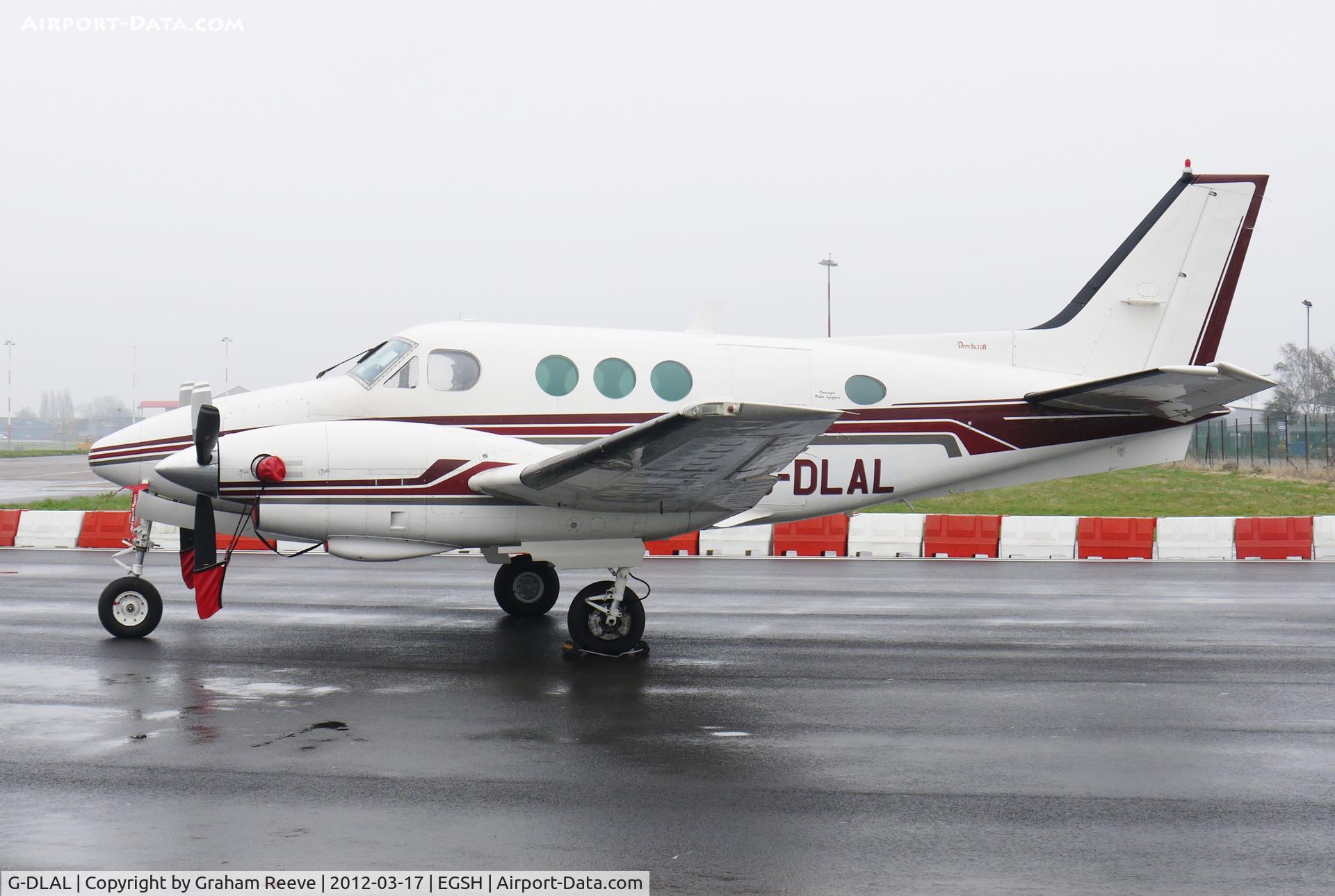 G-DLAL, 1976 Beech E90 King Air C/N LW-187, Parked at Norwich.