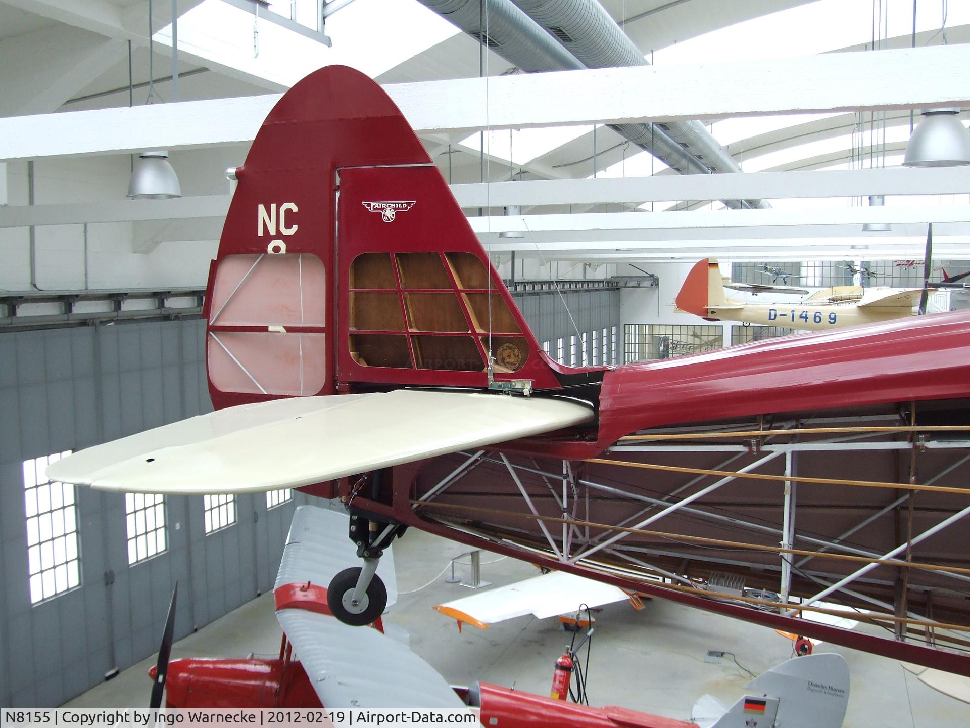 N8155, 1946 Fairchild 24W-46 C/N W46251, Fairchild 24W-46 (minus starboard wing and starboard/underside outer skin) at the Deutsches Museum Flugwerft Schleißheim, Oberschleißheim