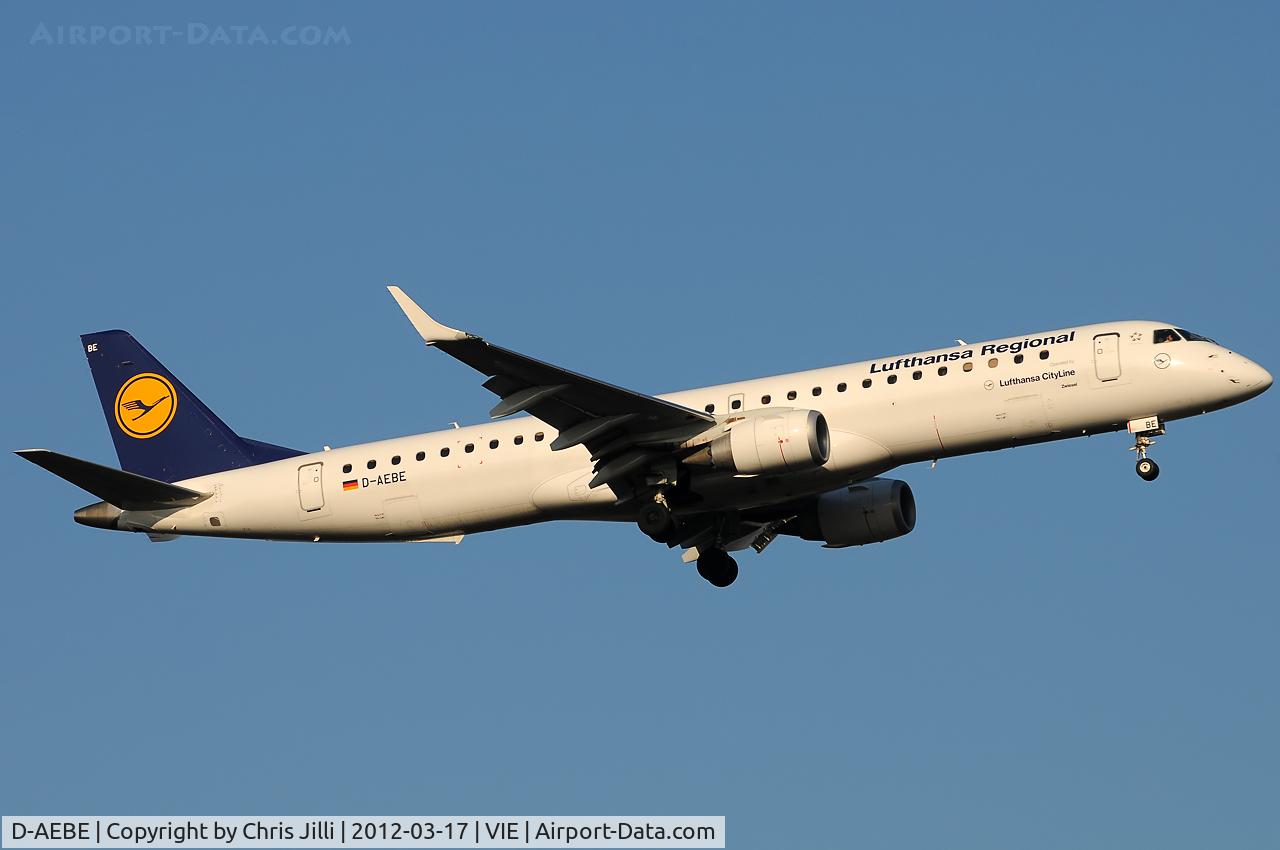 D-AEBE, 2010 Embraer 195LR (ERJ-190-200LR) C/N 19000350, Lufthansa Regional