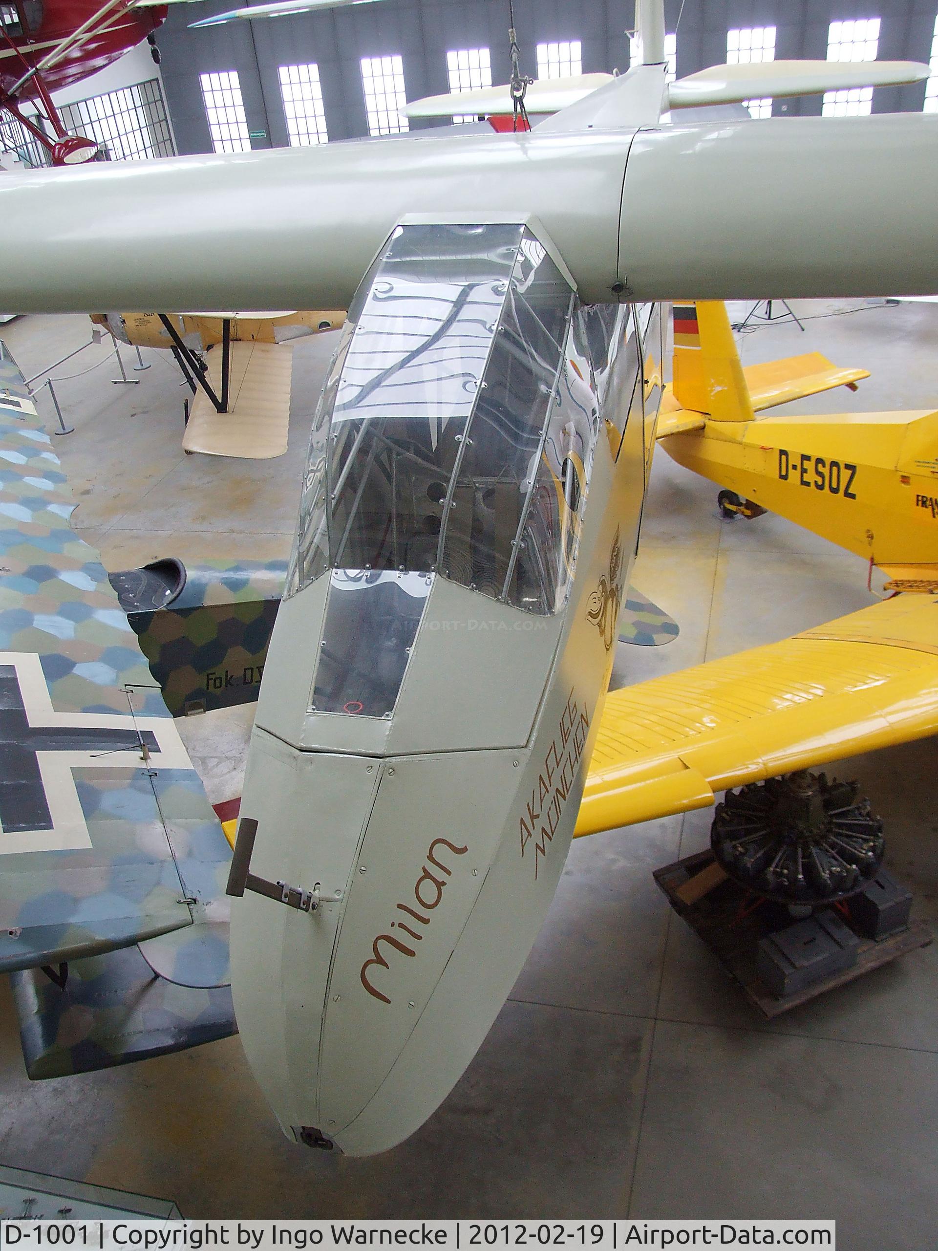 D-1001, 1934 Munich Technical University Mu 10 Milan C/N 1, Akaflieg München Mü 10 Milan at the Deutsches Museum Flugwerft Schleißheim, Oberschleißheim