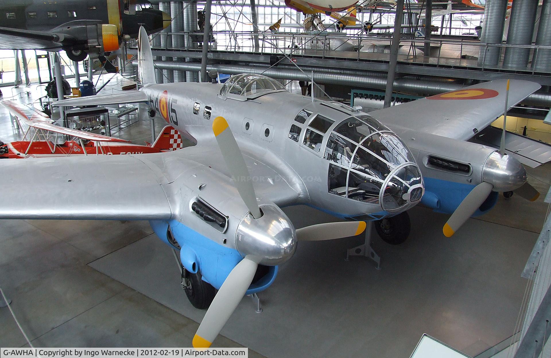 G-AWHA, 1948 CASA 2-111D C/N 025A, CASA 2.111D (Heinkel He 111 with R-R Merlin engines) at the Deutsches Museum Flugwerft Schleißheim, Oberschleißheim