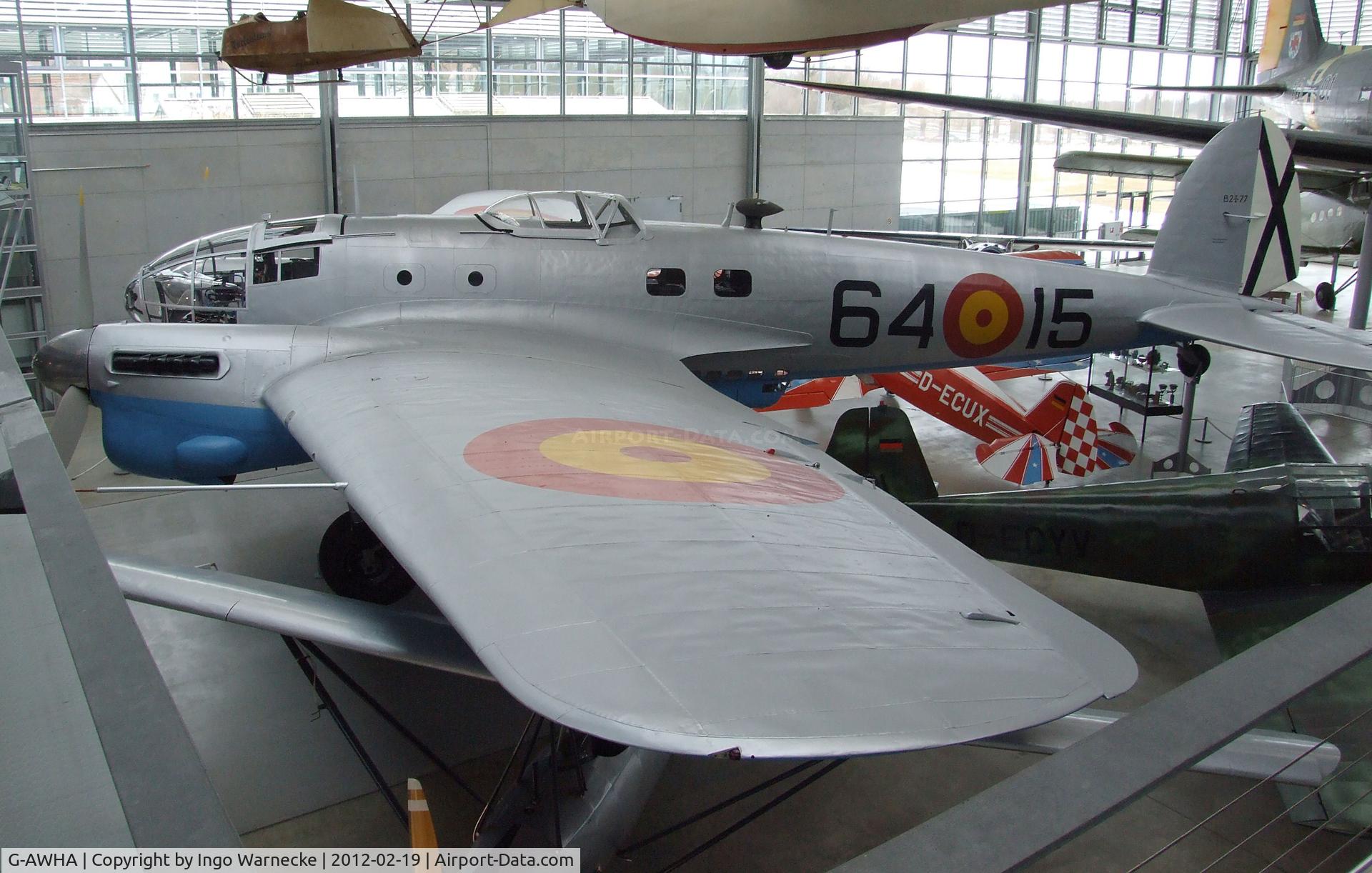 G-AWHA, 1948 CASA 2-111D C/N 025A, CASA 2.111D (Heinkel He 111 with R-R Merlin engines) at the Deutsches Museum Flugwerft Schleißheim, Oberschleißheim