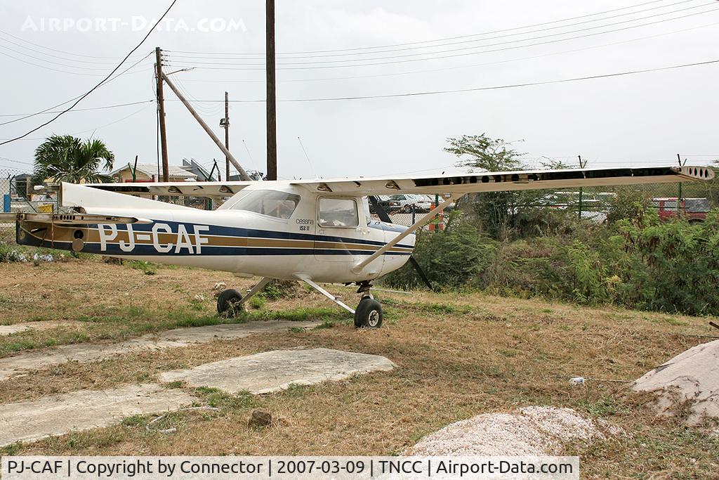 PJ-CAF, Cessna 152 C/N 15282842, This plane needs some vital parts before becoming airborne again.