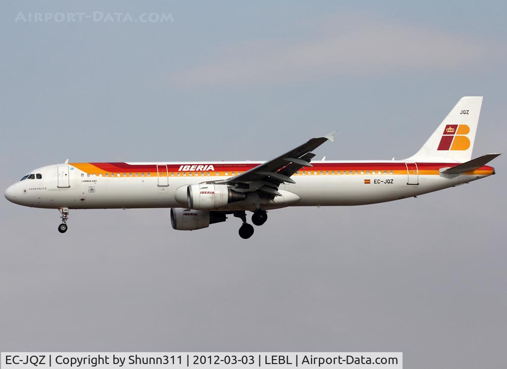 EC-JQZ, 2006 Airbus A321-211 C/N 2736, Landing rwy 25R