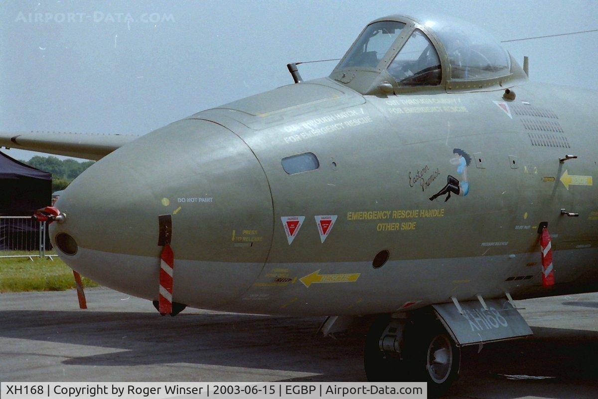 XH168, 1960 English Electric Canberra PR.9 C/N SH1732, Nose art on RAF Marham based Canberra of 39 Squadron. .