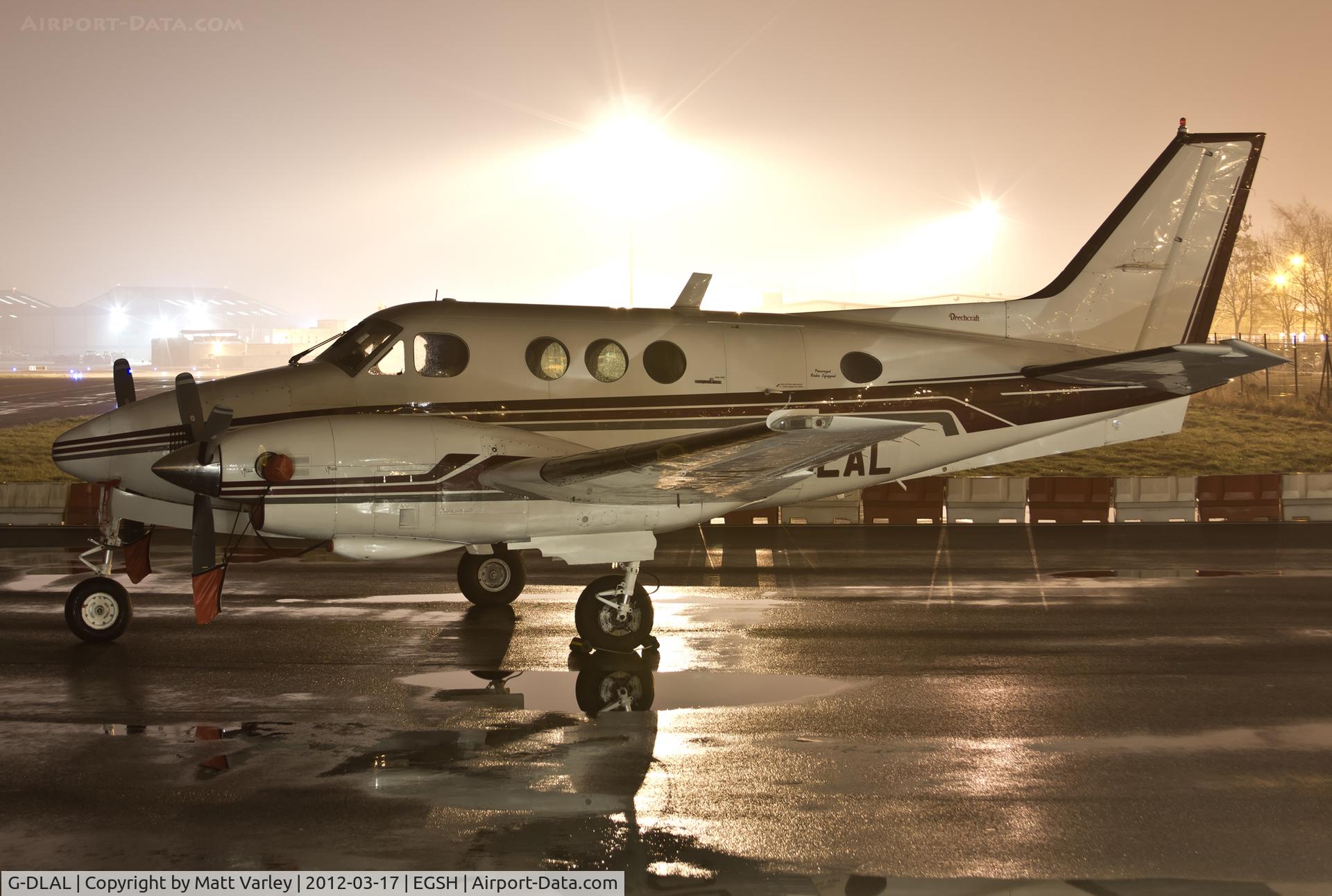 G-DLAL, 1976 Beech E90 King Air C/N LW-187, Sat on stand at SaxonAir.